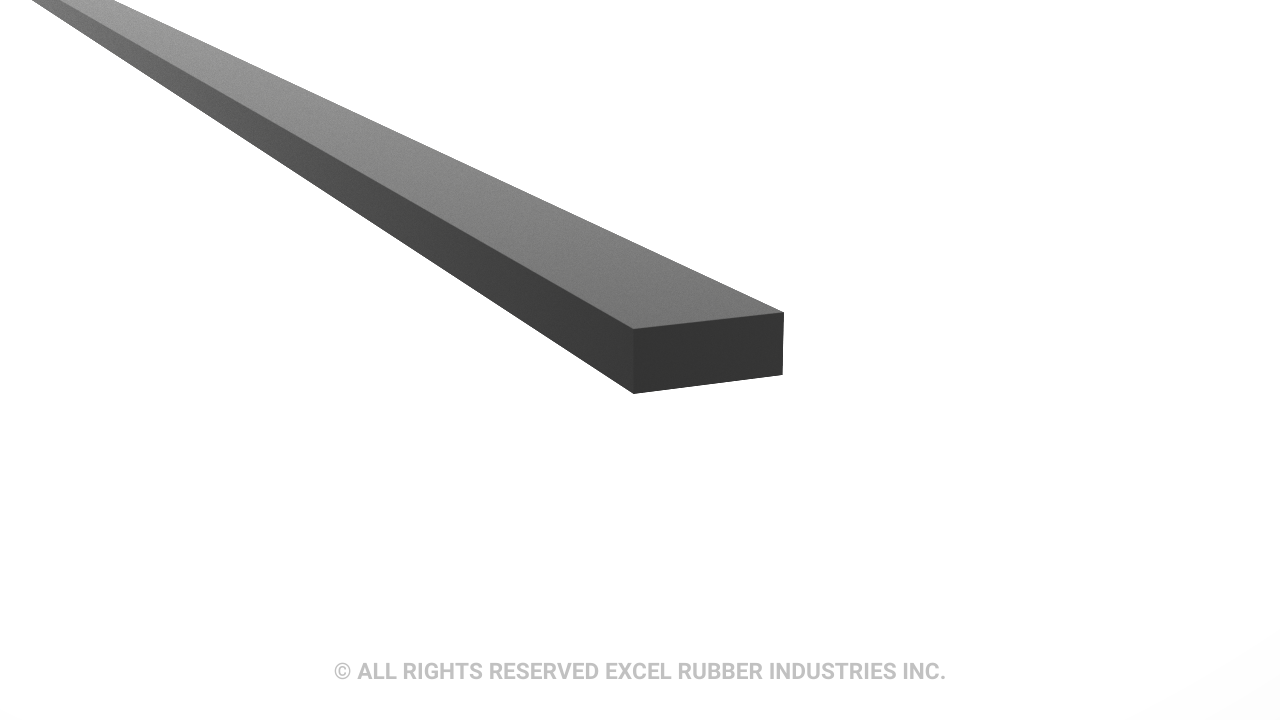 Rubber rectangular strip