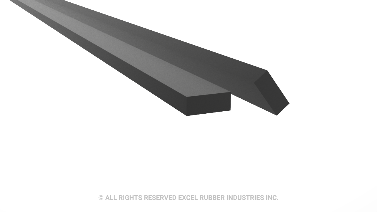Rubber rectangular strip