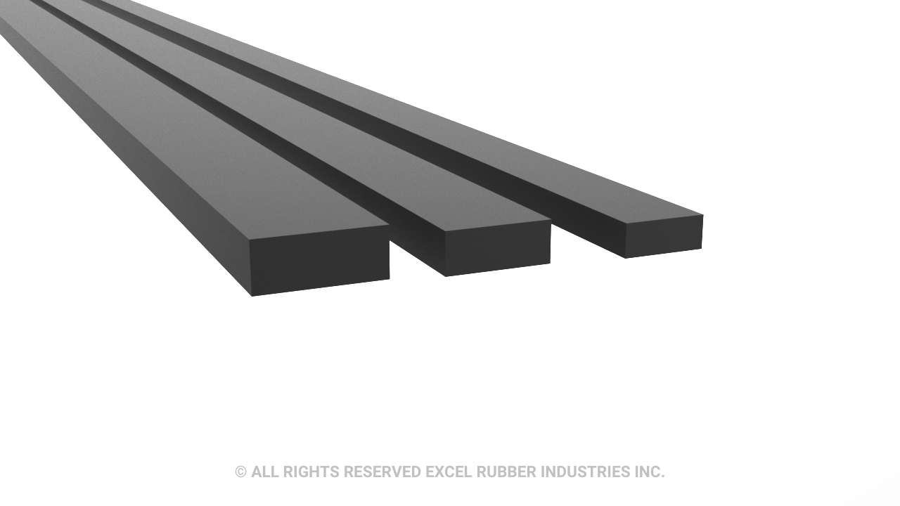 Rubber rectangular strip