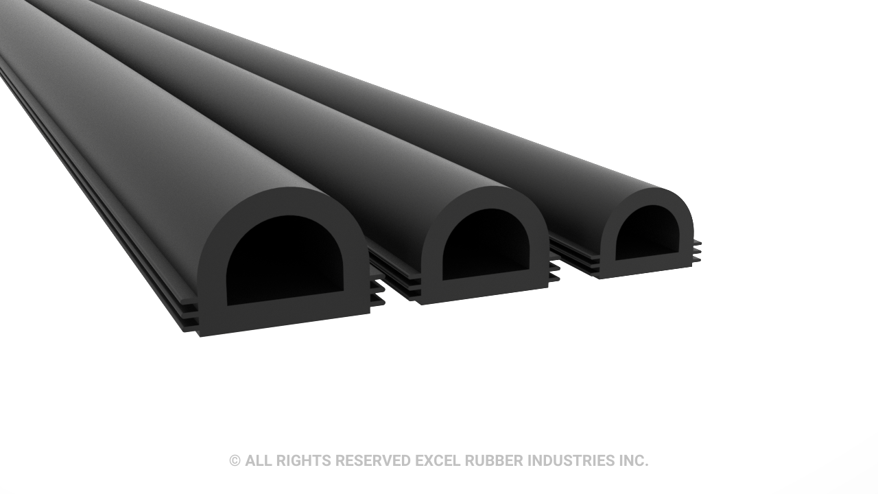 Rubber D seal profile