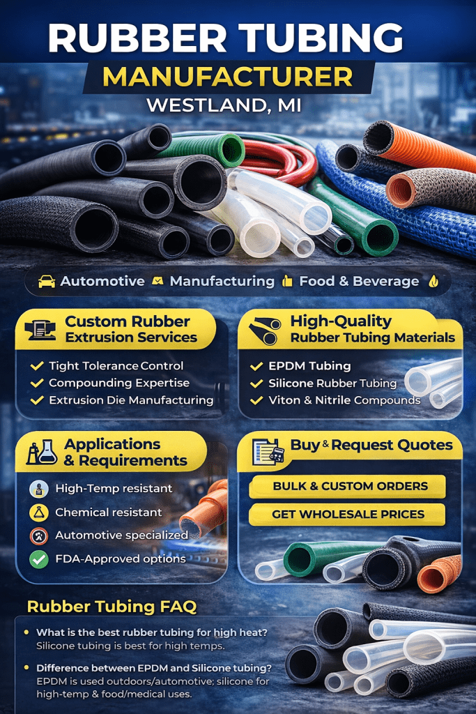 Rubber tubing manufacturer Westland MI