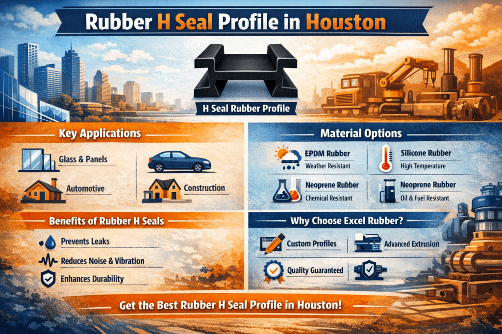 Rubber H seal profile