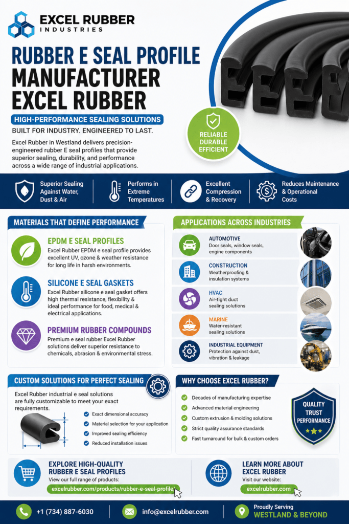 custom rubber e seal Excel Rubber