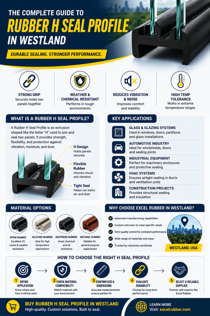 rubber h seal supplier westland usa