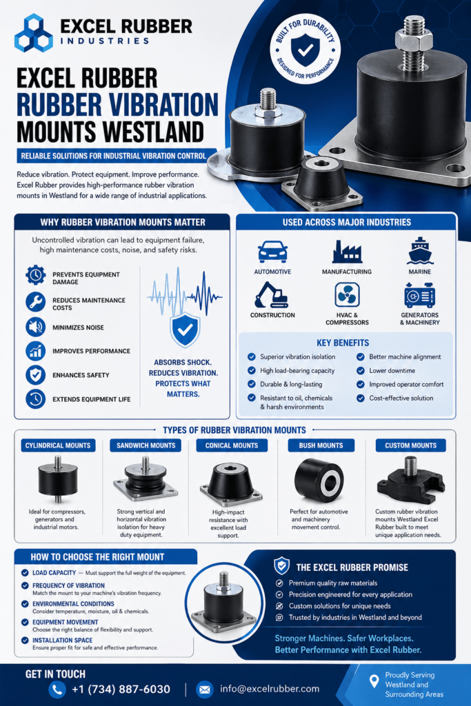 rubber vibration mounts Westland Excel Rubber
