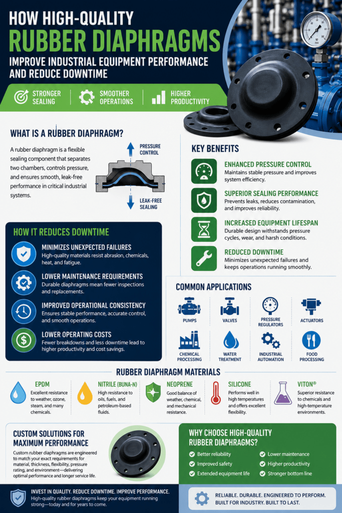 Industrial rubber diaphragm
