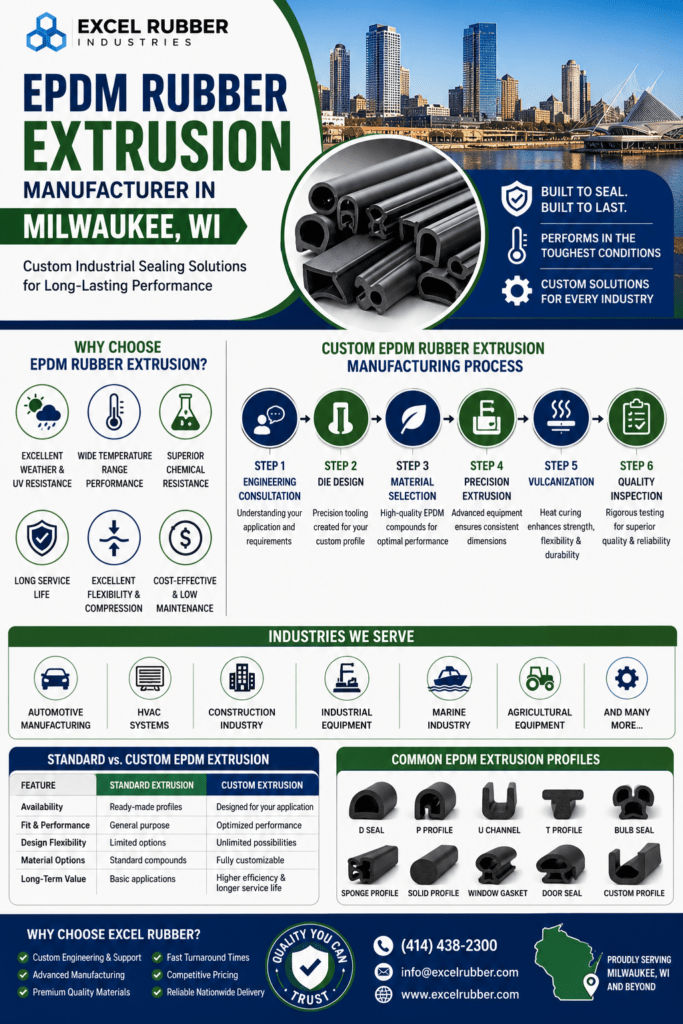 EPDM Rubber Extrusion Supplier Milwaukee WI